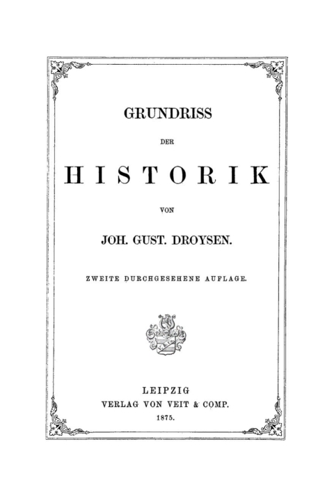 Cover image for book Grundriss der Historik