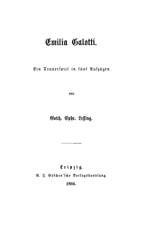 Cover image for book Emilia Galotti