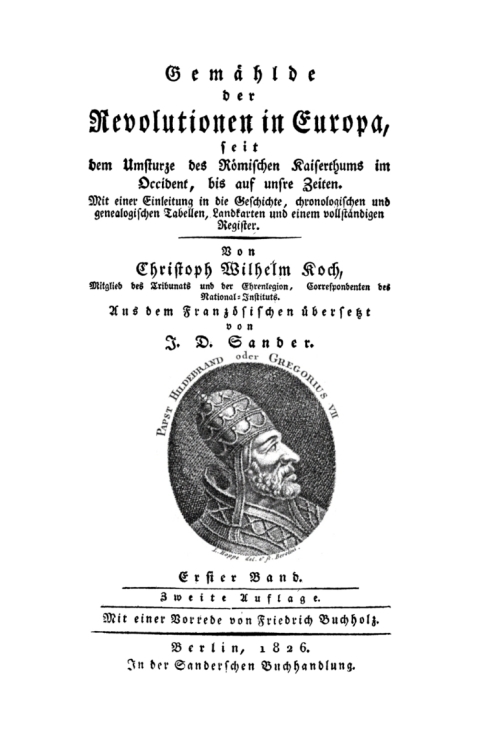 Cover image for book C. W. Koch: Gemählde der Revolutionen in Europa. Band 1