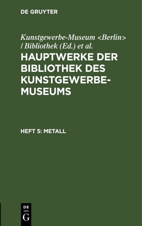 Cover image for book Metall