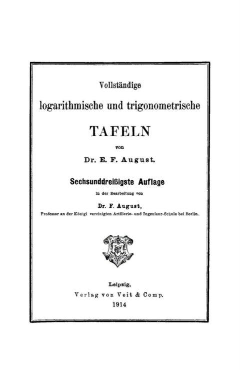 Cover image for book Vollständige logarithmische und trigonometrische TAFELN