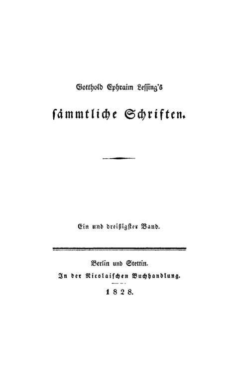 Cover image for book Gotthold Ephraim Lessing: Gotthold Ephraim Lessings Sämmtliche Schriften. Band 31