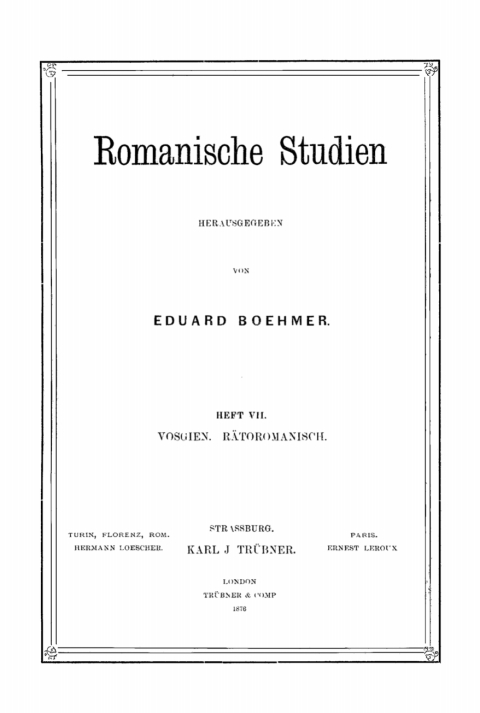 Cover image for book Vosgien. Rätoromanisch