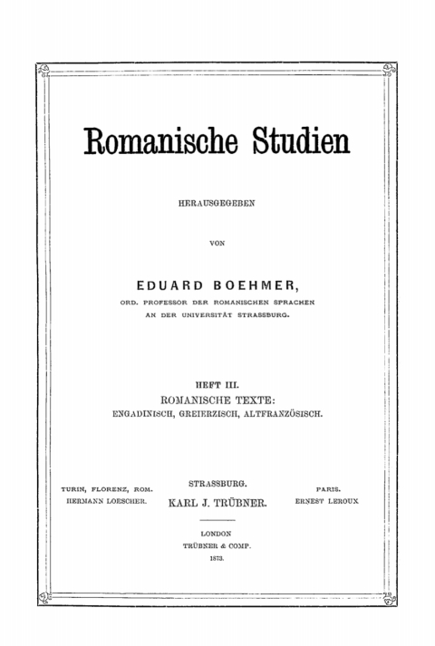 Cover image for book Romanische Texte