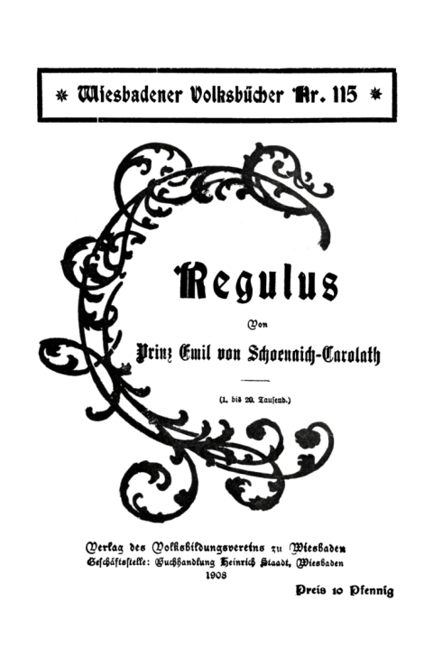 Cover image for book Regulus