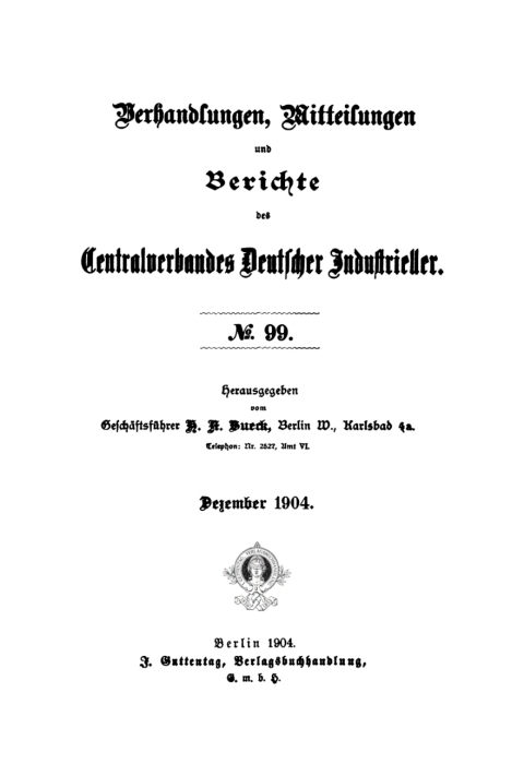 Cover image for book Dezember 1904