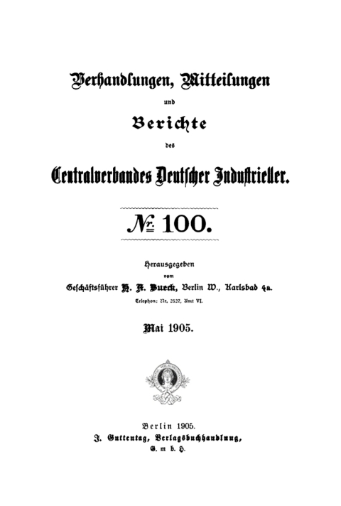 Cover image for book Mai 1905