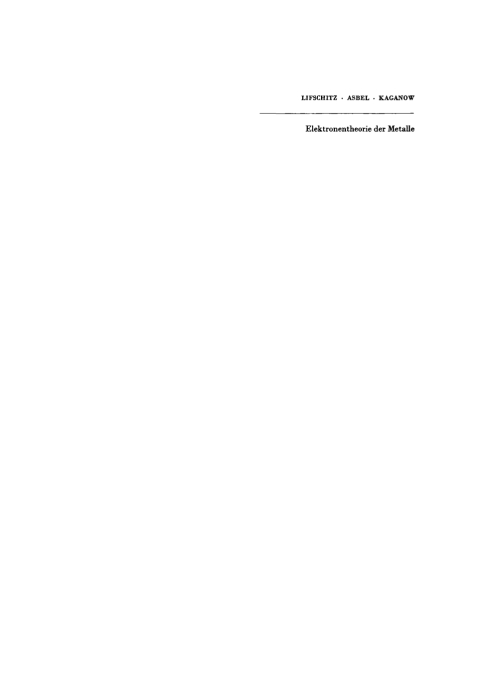 Cover image for book Elektronentheorie der Metalle