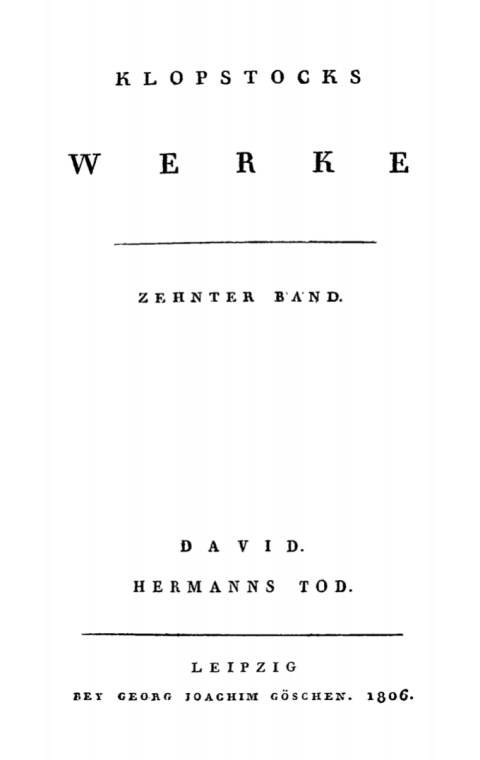 Cover image for book David. Hermanns Tod