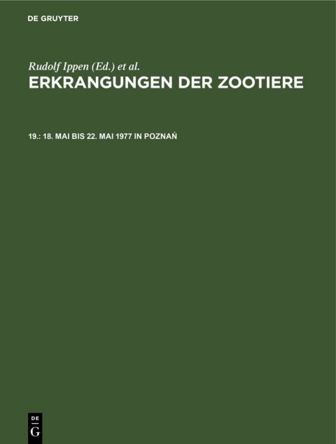 Cover image for book 18. Mai bis 22. Mai 1977 in Poznań