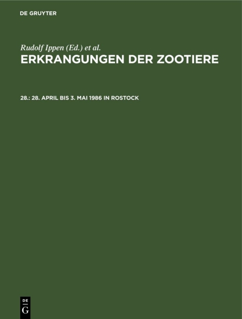 Cover image for book 28. April bis 3. Mai 1986 in Rostock