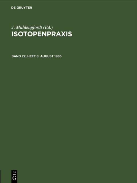 Cover image for book August 1986