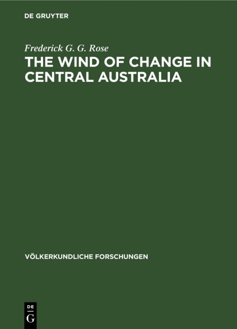 Cover image for book The Wind of Change in Central Australia