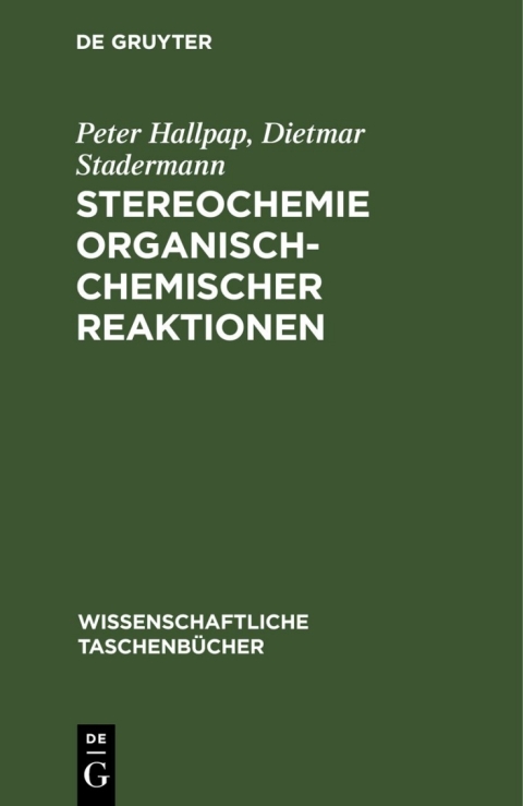 Cover image for book Stereochemie organisch-chemischer Reaktionen