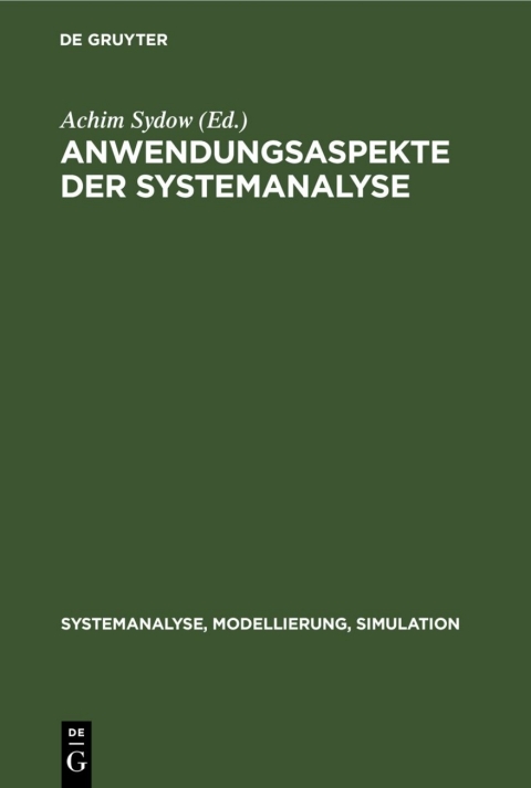 Cover image for book Anwendungsaspekte der Systemanalyse