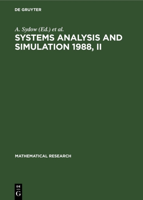 Cover image for book Systems Analysis and Simulation 1988, II
