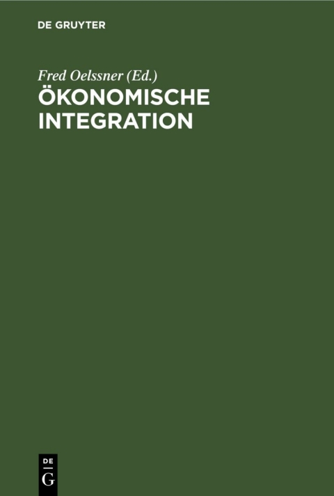 Cover image for book Ökonomische Integration