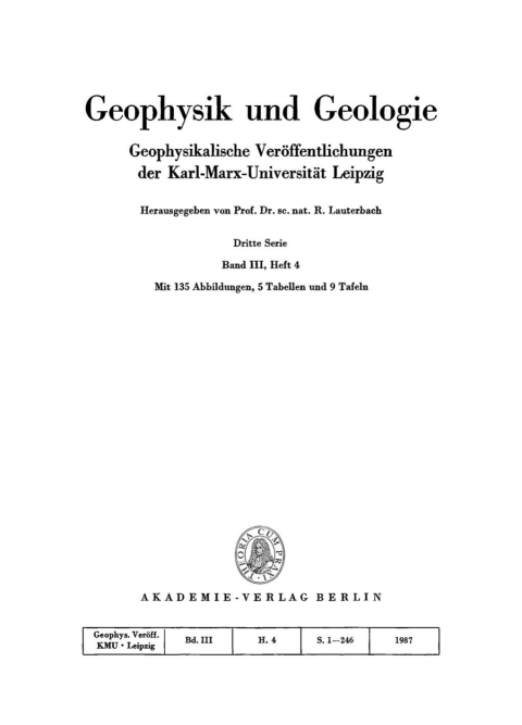 Cover image for book Geophysik und Geologie. Band 3, Heft 4