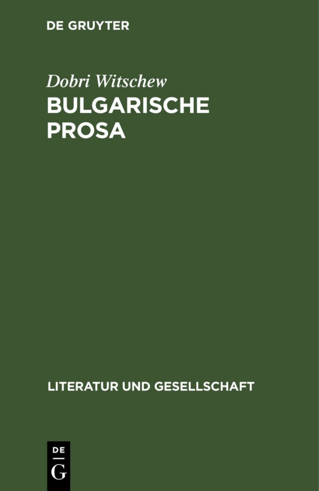 Page Fidelity Bulgarische Prosa; $188.69