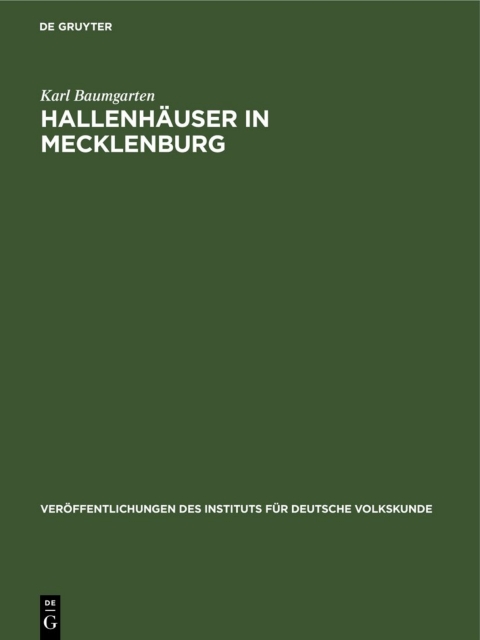 Cover image for book Hallenhäuser in Mecklenburg