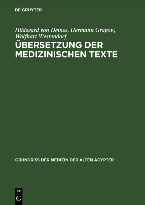 Cover image for book Übersetzung der medizinischen Texte