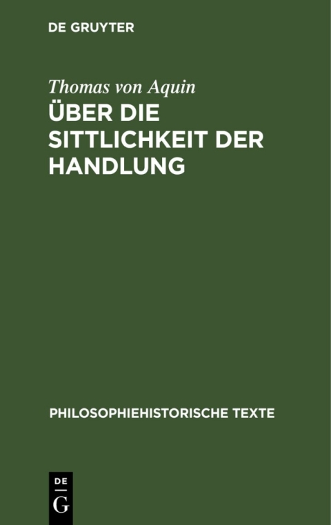 Cover image for book Über die Sittlichkeit der Handlung