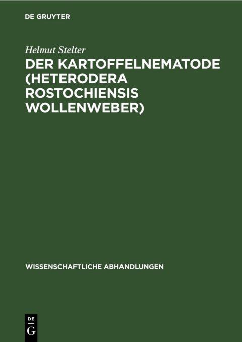 Cover image for book Der Kartoffelnematode (Heterodera rostochiensis Wollenweber)
