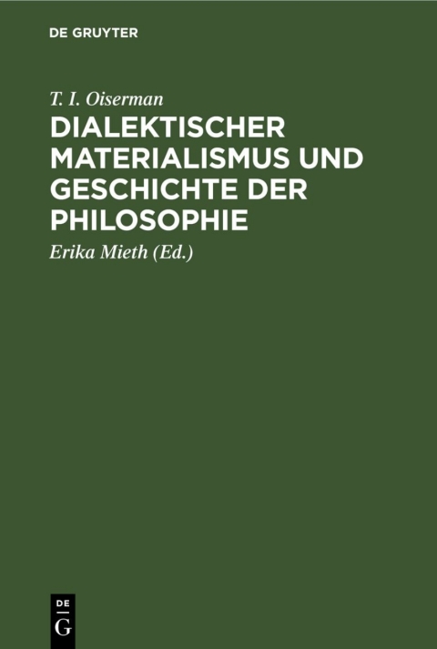 Cover image for book Dialektischer Materialismus und Geschichte der Philosophie
