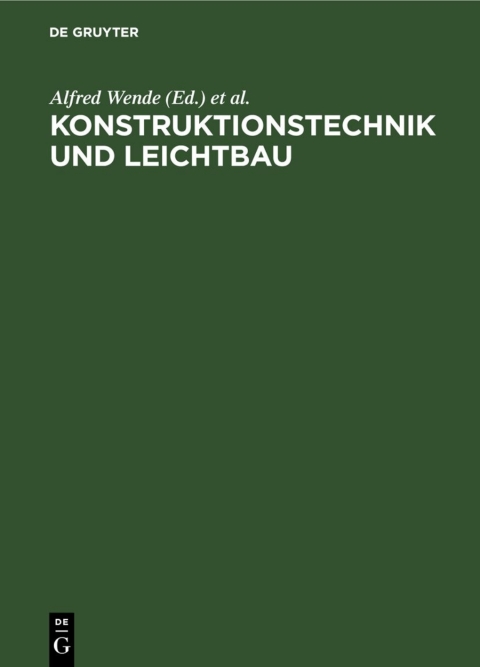 Cover image for book Konstruktionstechnik und Leichtbau