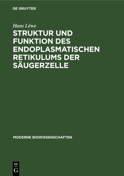 Cover image for book Struktur und Funktion des endoplasmatischen Retikulums der Säugerzelle