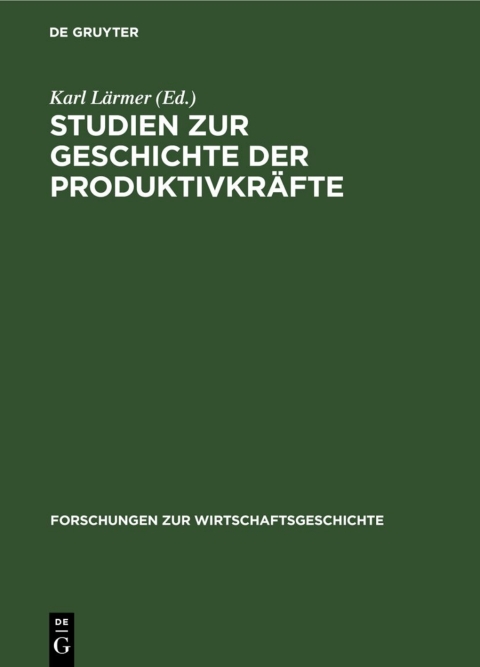 Cover image for book Studien zur Geschichte der Produktivkräfte