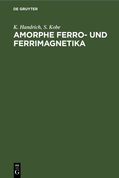 Cover image for book Amorphe Ferro- und Ferrimagnetika