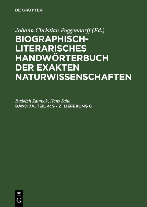 Cover image for book S - Z, Lieferung 6