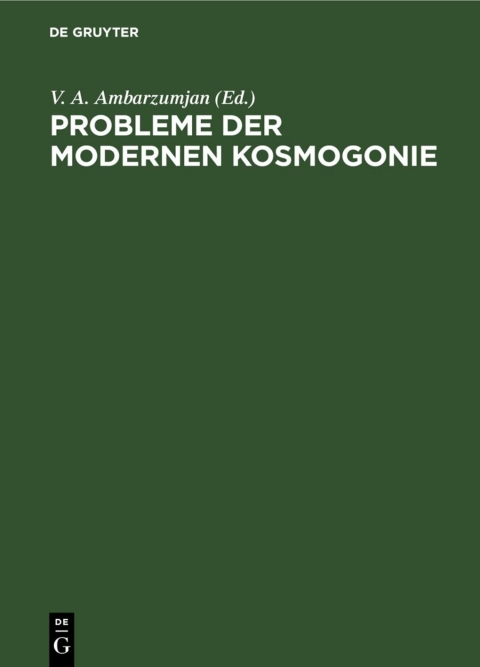 Cover image for book Probleme der modernen Kosmogonie