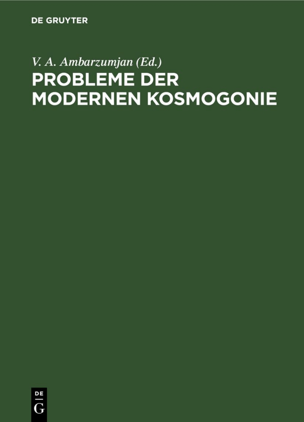 Page Fidelity Probleme der modernen Kosmogonie; $148.73