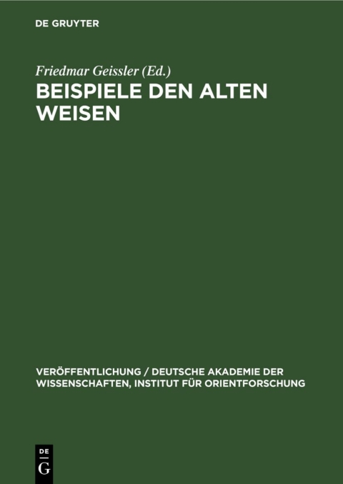 Cover image for book Beispiele den Alten Weisen