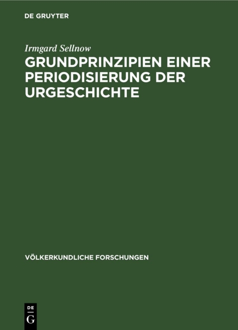 Cover image for book Grundprinzipien einer Periodisierung der Urgeschichte