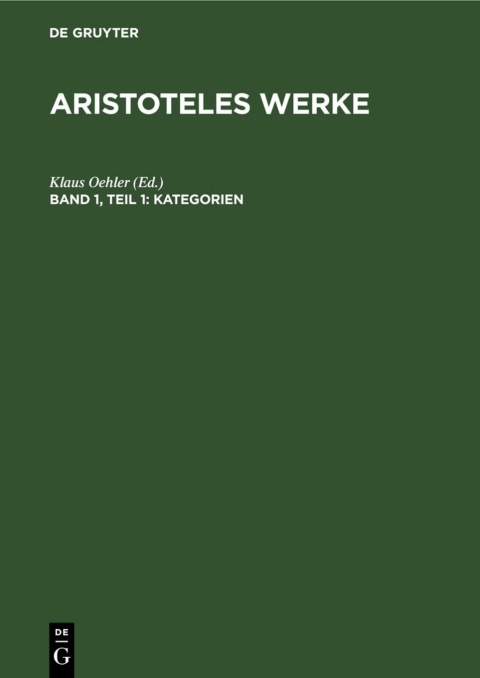 Cover image for book Kategorien
