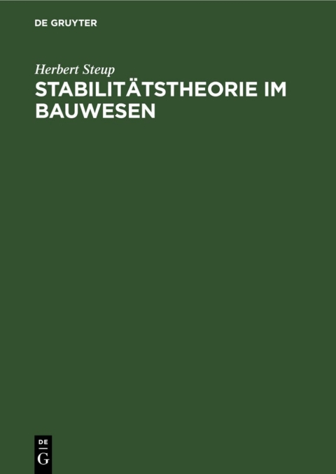 Cover image for book Stabilitätstheorie im Bauwesen
