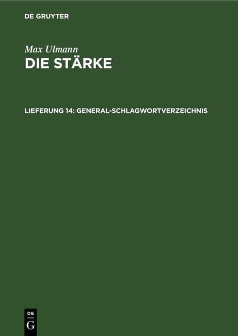 Cover image for book General-Schlagwortverzeichnis