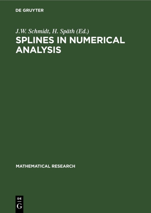 Cover image for book Splines in Numerical Analysis