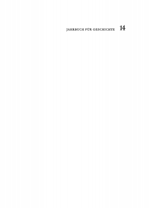 Cover image for book Jahrbuch für Geschichte. Band 14