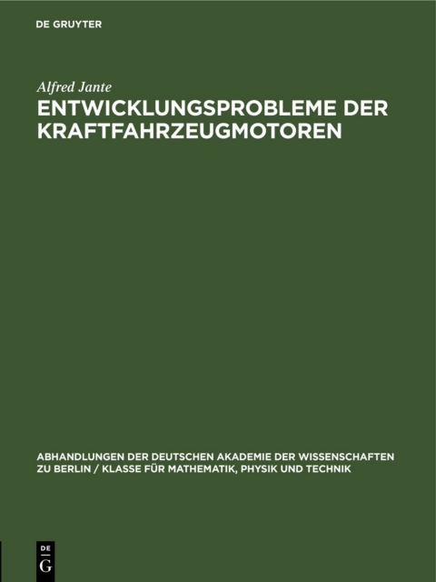 Cover image for book Entwicklungsprobleme der Kraftfahrzeugmotoren