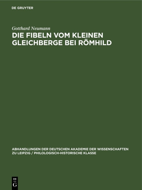 Cover image for book Die Fibeln vom Kleinen Gleichberge bei Römhild