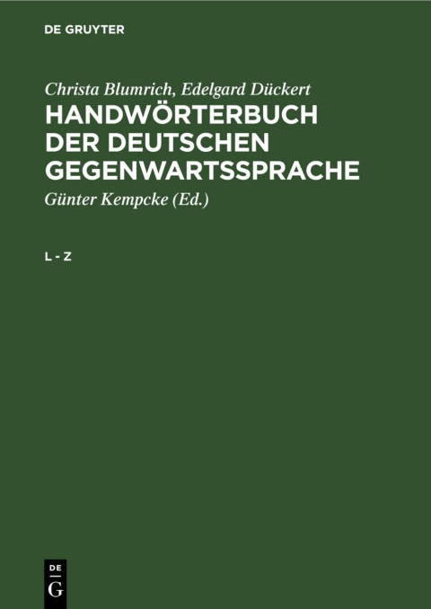 Cover image for book L - Z