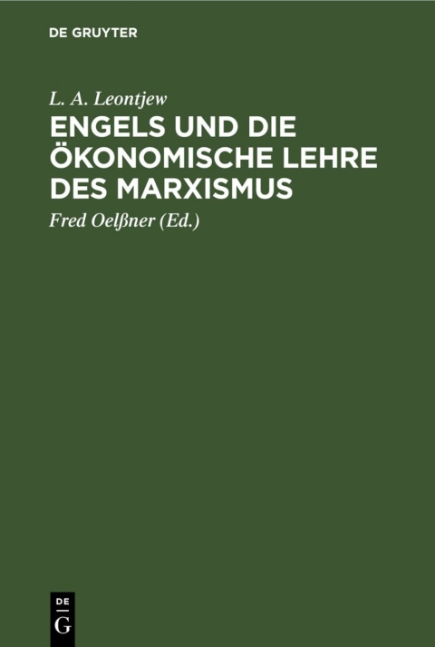 Cover image for book Engels und die ökonomische Lehre des Marxismus