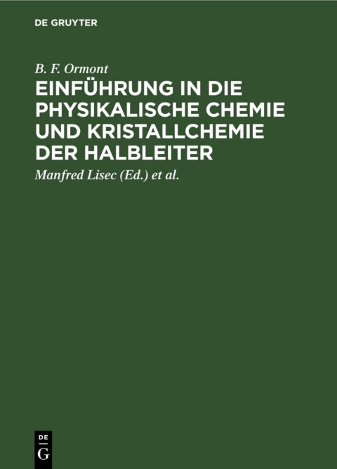 Cover image for book Einführung in die physikalische Chemie und Kristallchemie der Halbleiter