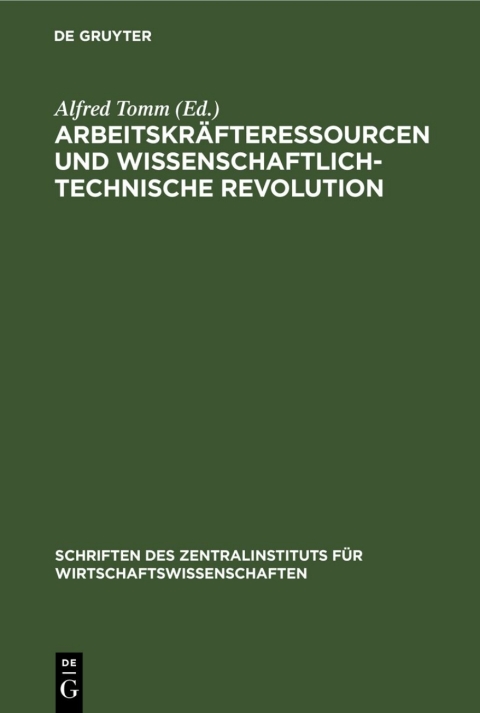 Cover image for book Arbeitskräfteressourcen und wissenschaftlich-technische Revolution