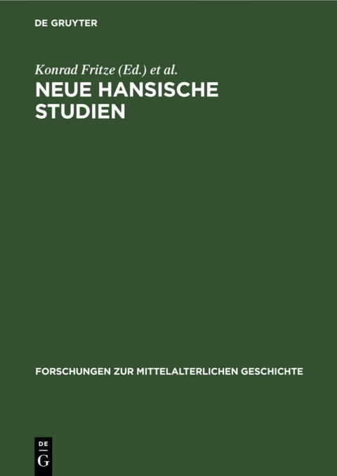 Cover image for book Neue Hansische Studien
