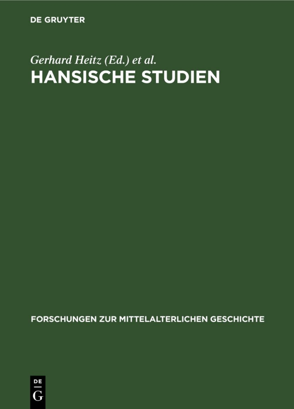 Page Fidelity Hansische Studien; $321.90